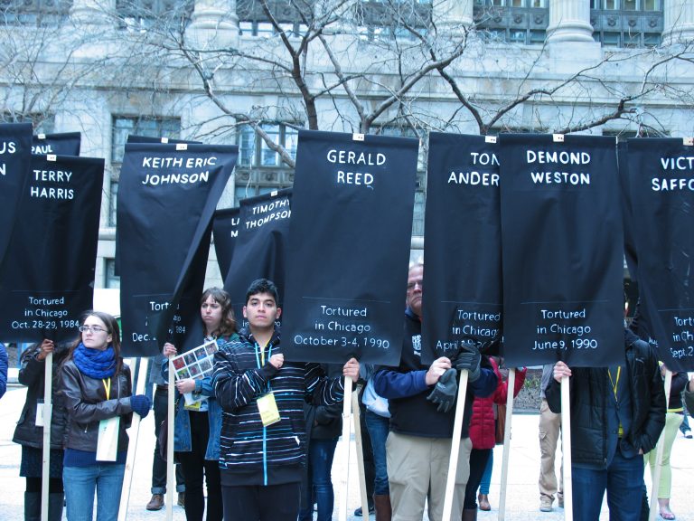 Chicago Torture Justice Memorials protest